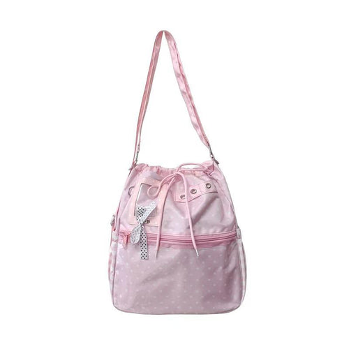 Shoulder bag with practical compartments and playful design Bowlift