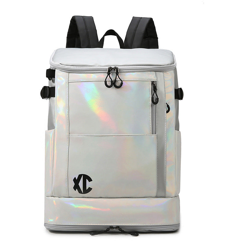 Fashionable Backpack With Holographic Surface Bowlift