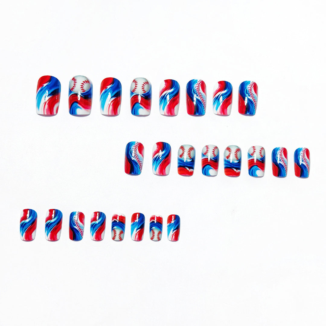 Sporty Baseball-Themed Nail Art Bowlift