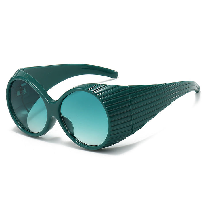 Women Oversized Cat-Eye Sunglasses with Stylish, Textured Frame Bowlift