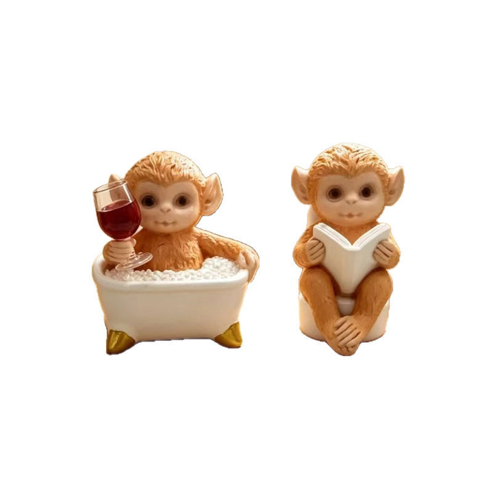 Decorative figure with monkey motifs Bowlift