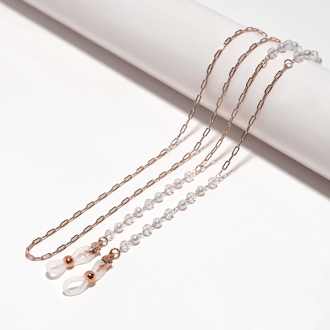Crystal and Pearl Beaded Eyewear Chain Bowlift