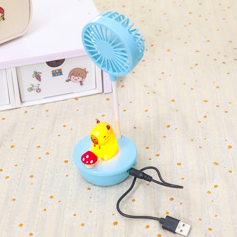 Women Portable Hand Fan with LED Panda Design Bowlift