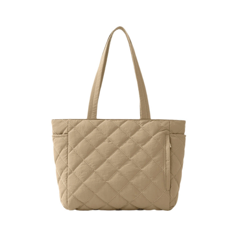 Quilted Multi-Compartment Tote Bag Bowlift