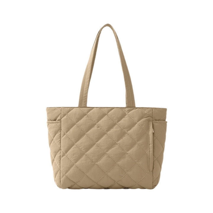 Quilted Multi-Compartment Tote Bag Bowlift