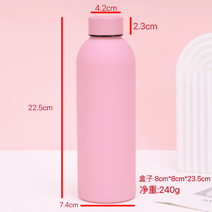 Double-Wall Insulated Stainless Steel Vacuum Bottle with Matte Silicone Sleeve Bowlift
