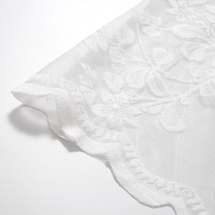Floral Sheer Lace Window Curtains