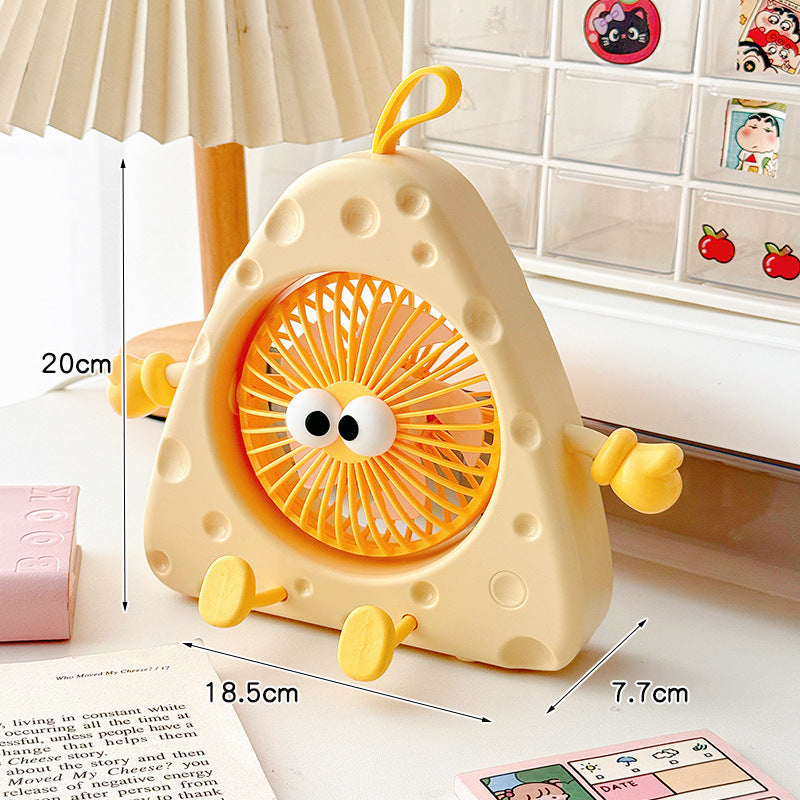 Ladies Portable Mini Table Fan with Cute Character Design Bowlift