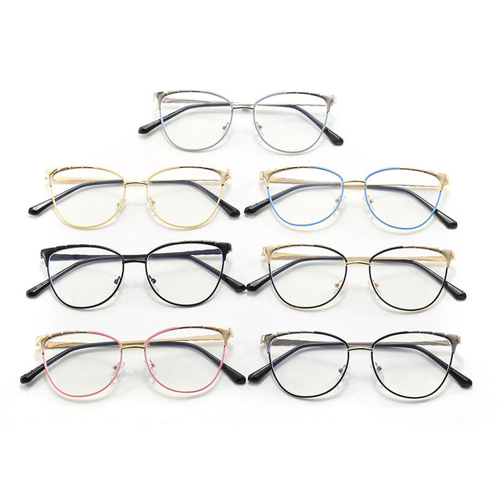 Ladies Cat-Eye Glasses with Fine Metal Accents Bowlift