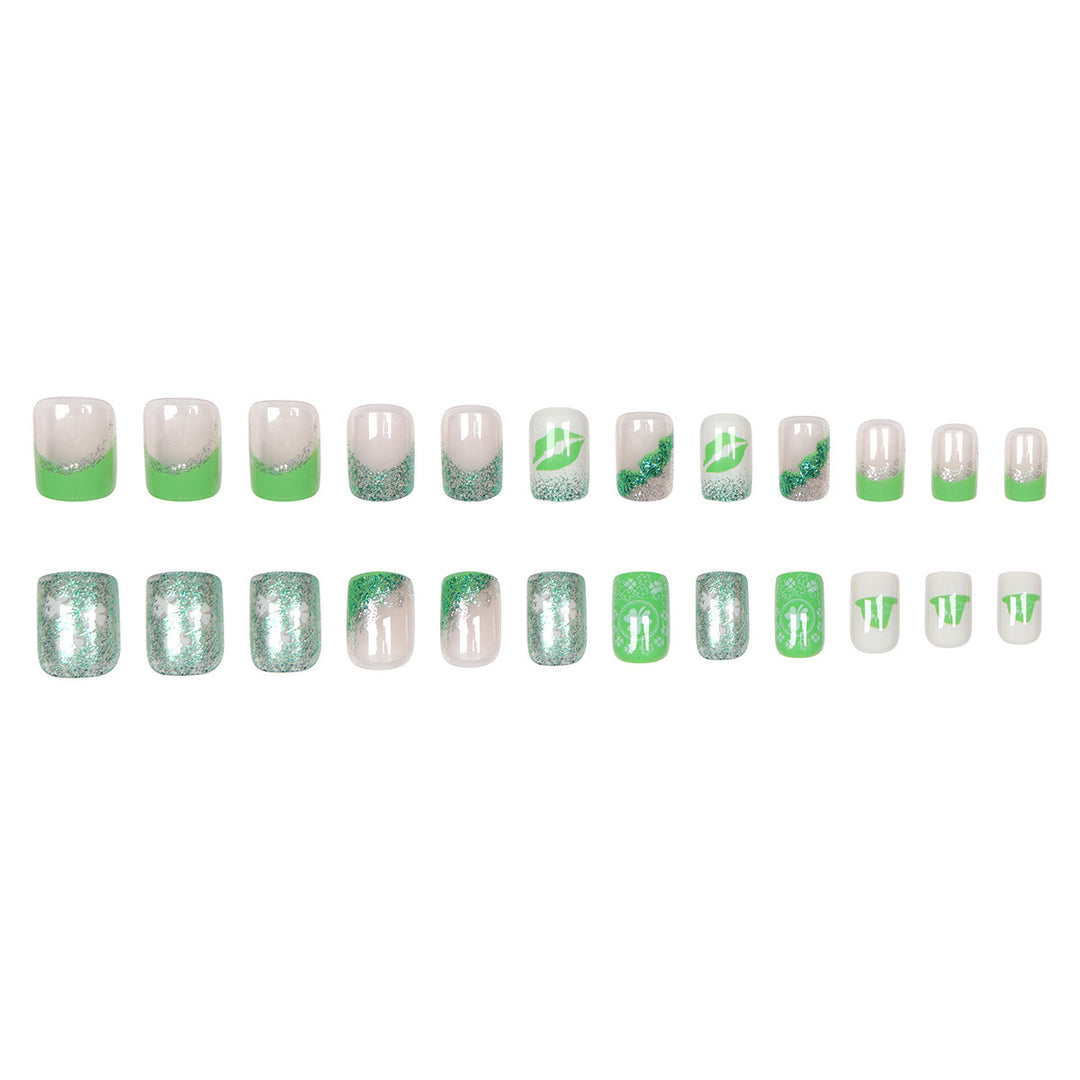 Festive Glittery Nail Art Press-On Set Bowlift