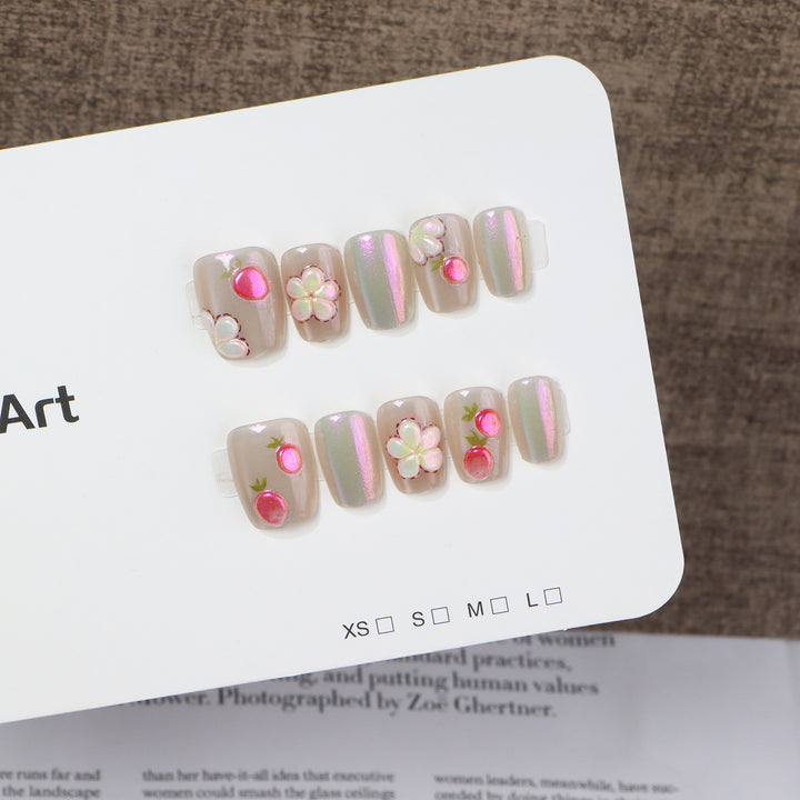 Artfully Embellished Press-On Nail Set Bowlift