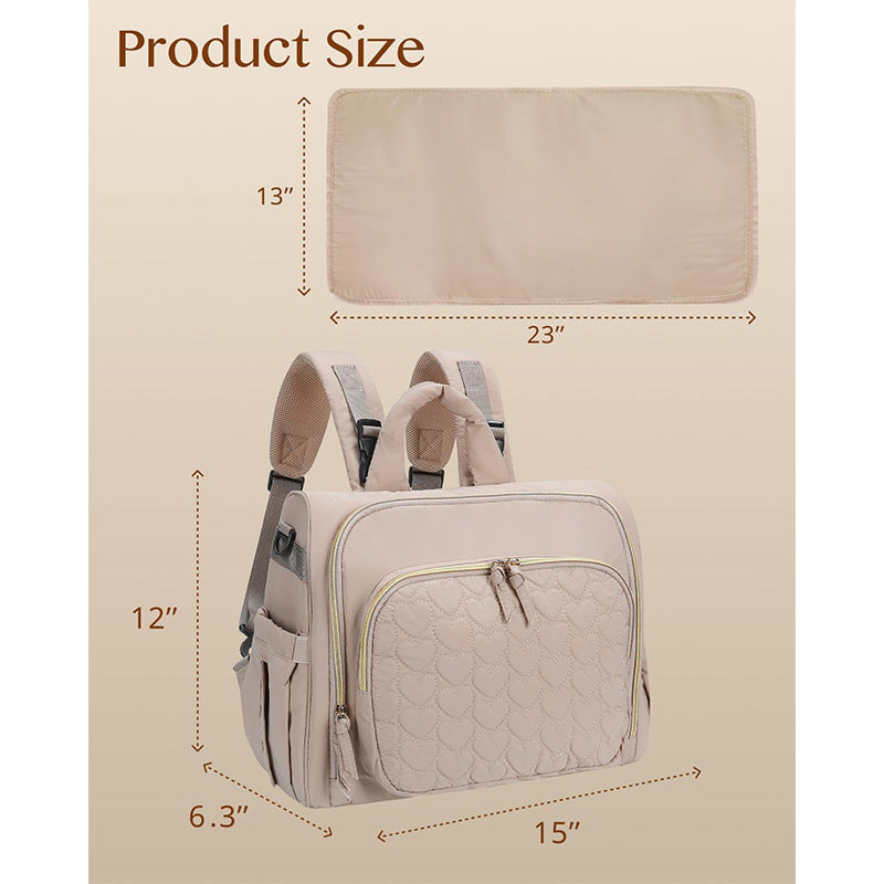Multifunctional diaper bag with ergonomic shoulder straps Bowlift