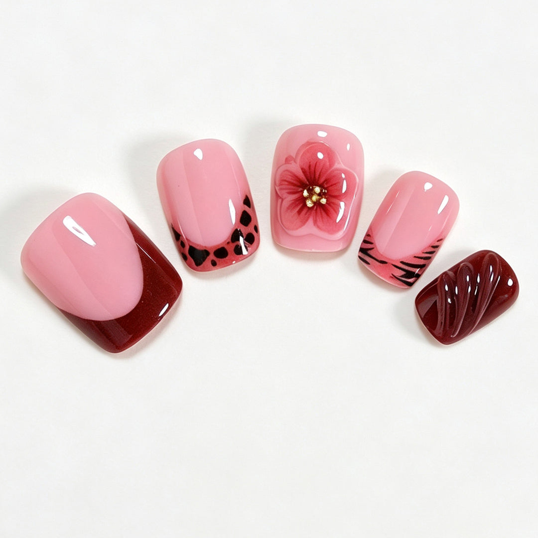 Creative Floral Nail Art Design Bowlift