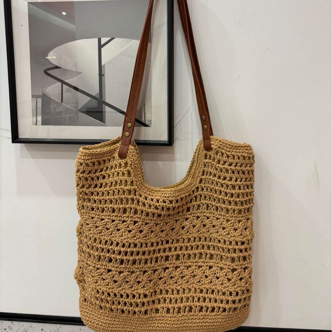 Handcrafted coarse mesh tote bag Bowlift