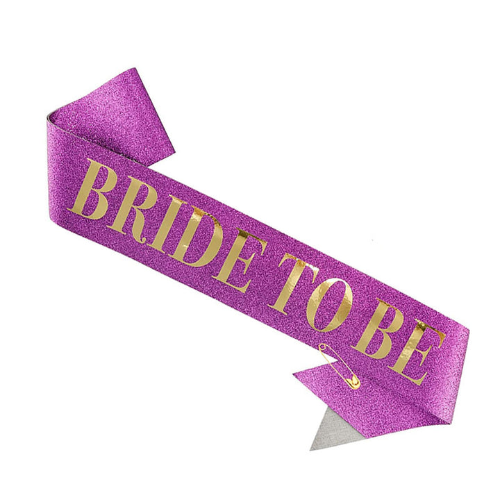 Ladies Glittering Bride Sash Bowlift