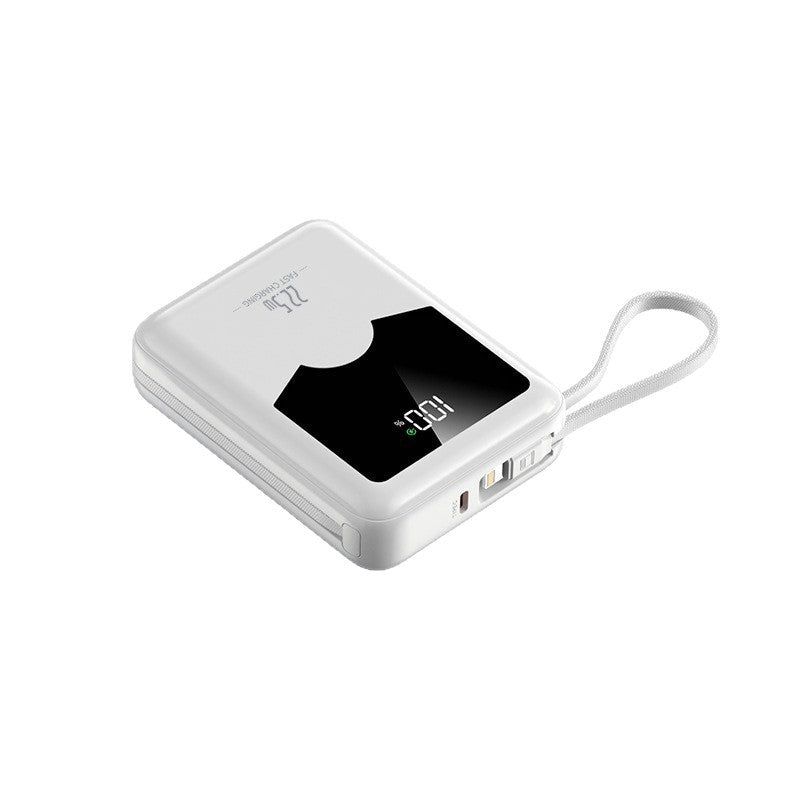 Portable fast-charging power bank with digital charge level display and intuitive operation Bowlift