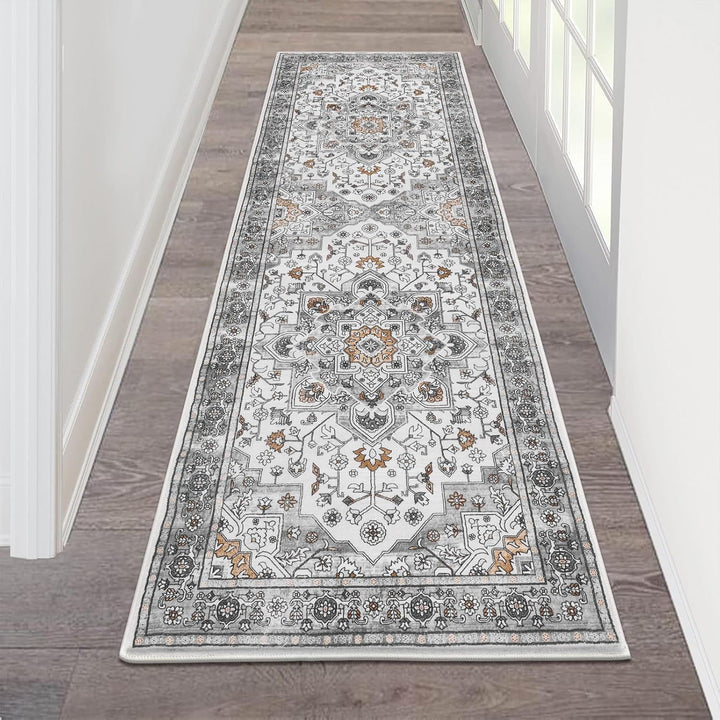 Vintage Floral Design Runner Rug