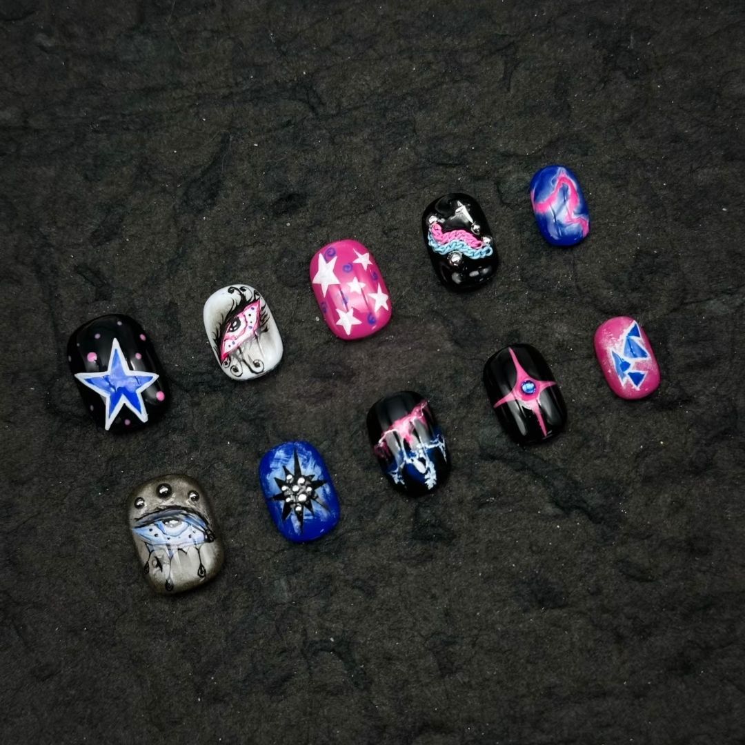Artistic Coffee-Inspired Press-On Nail Art Set Bowlift