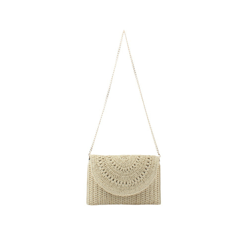 Fashionable crossbody bag made of handcrafted natural material with Bowlift