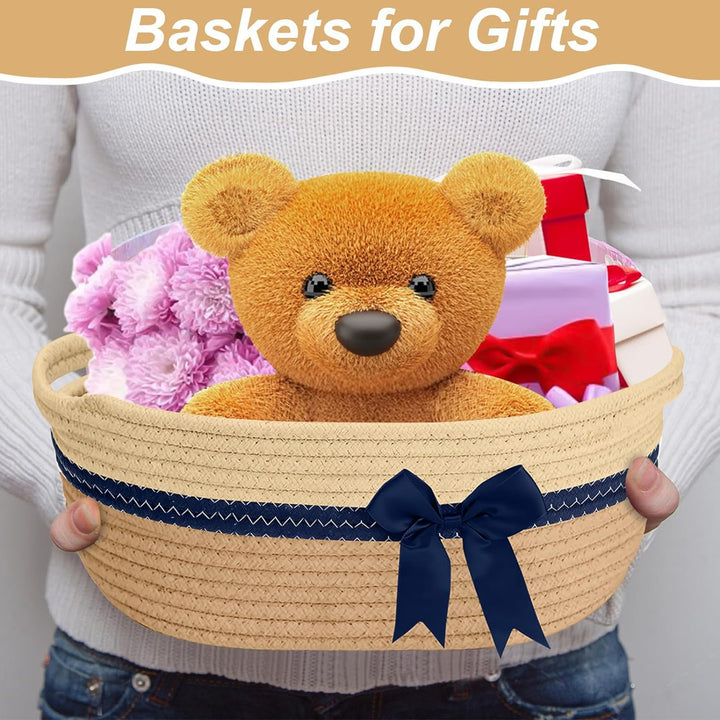 Women's decorative storage basket with bow accent Bowlift
