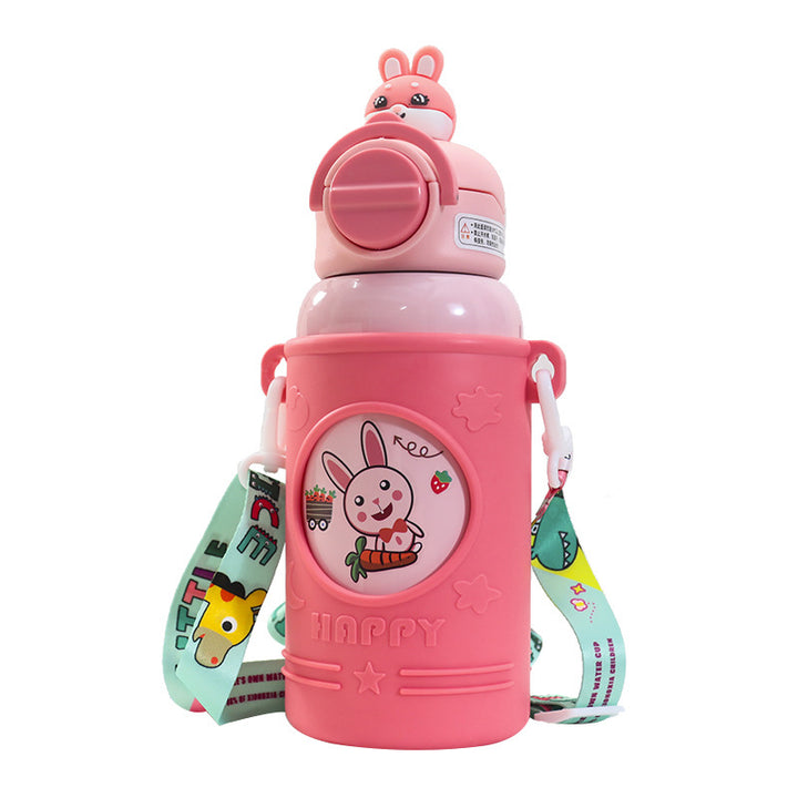Ladies child-friendly drinking bottle with ergonomic silicone grip Bowlift