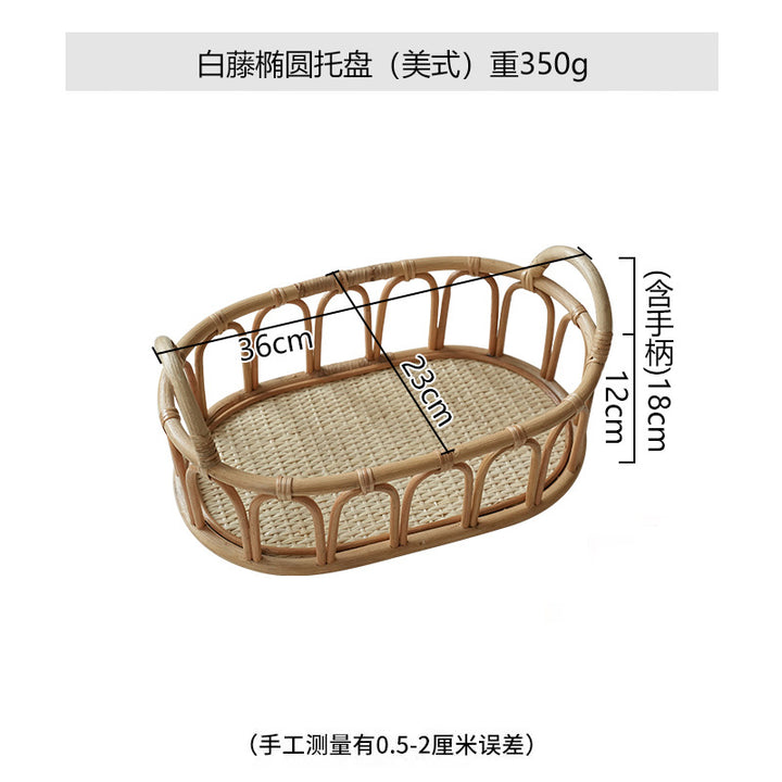 Women's oval rattan serving basket Bowlift
