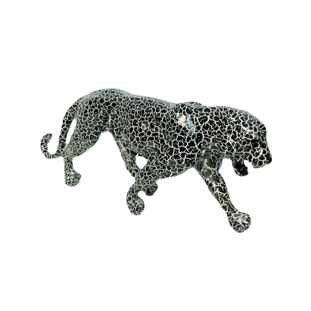 Decorative leopard figure made of resin Bowlift