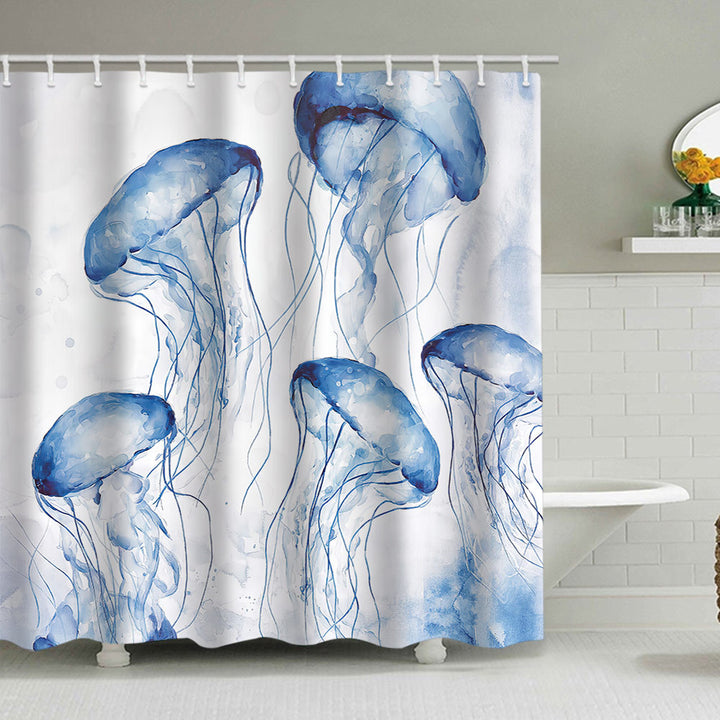 Coastal Pattern Shower Curtain Bowlift
