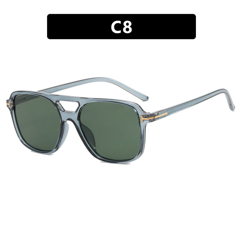 Women's fashionable square sunglasses with luxurious plastic frame and UV protection Bowlift