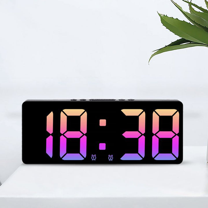Digital LED alarm clock with large, light blue display and snooze function Bowlift