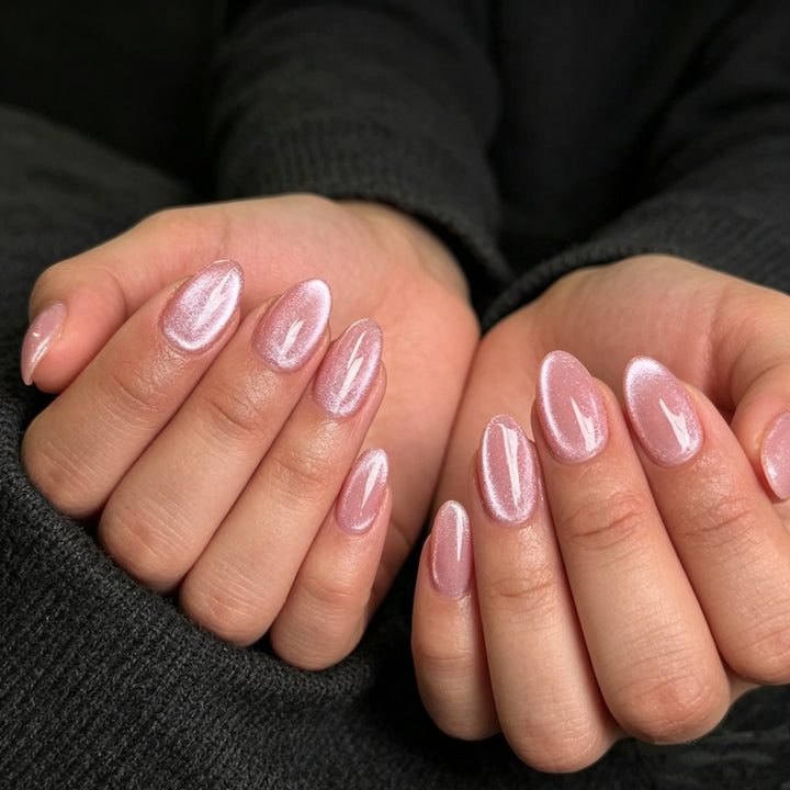Glossy Almond-Shaped Press-On Nails Set Bowlift