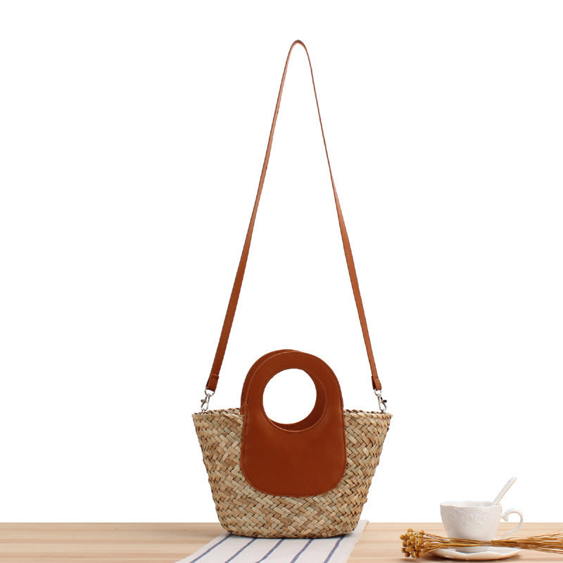 Designer Shoulder Bag in Modern Wave Pattern Bowlift