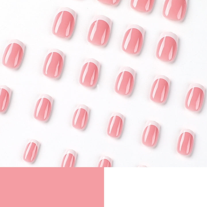 Elegant Nail Art with French Tip Design Bowlift
