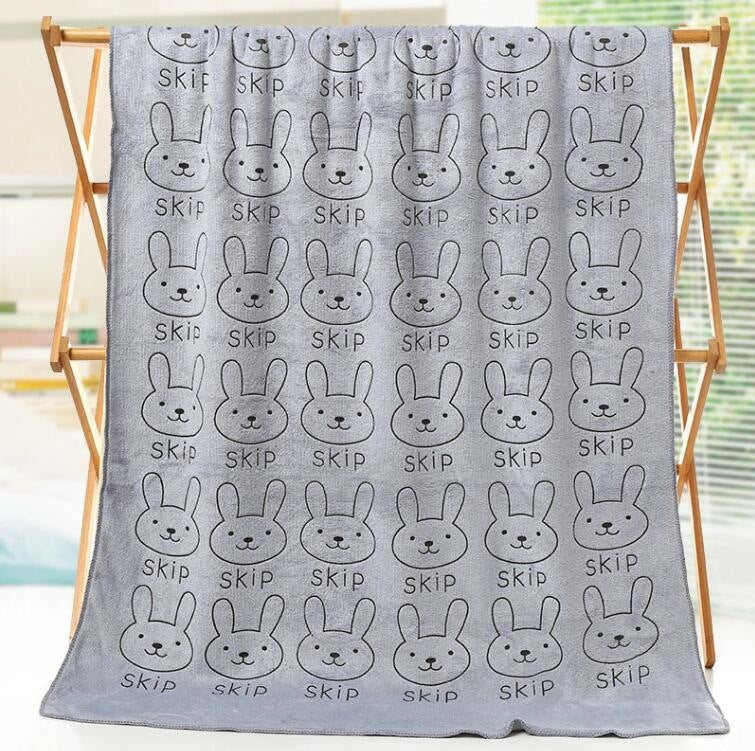 Cartoon-Themed Plush Fleece Blanket