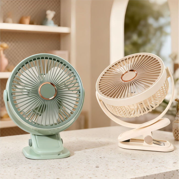 Women Portable Table Fan with Adjustable Head and Quiet Operating Noise Bowlift