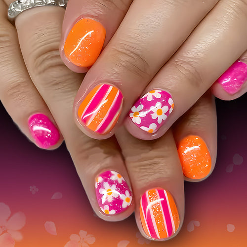 Vibrant Floral Nail Art Kit Bowlift