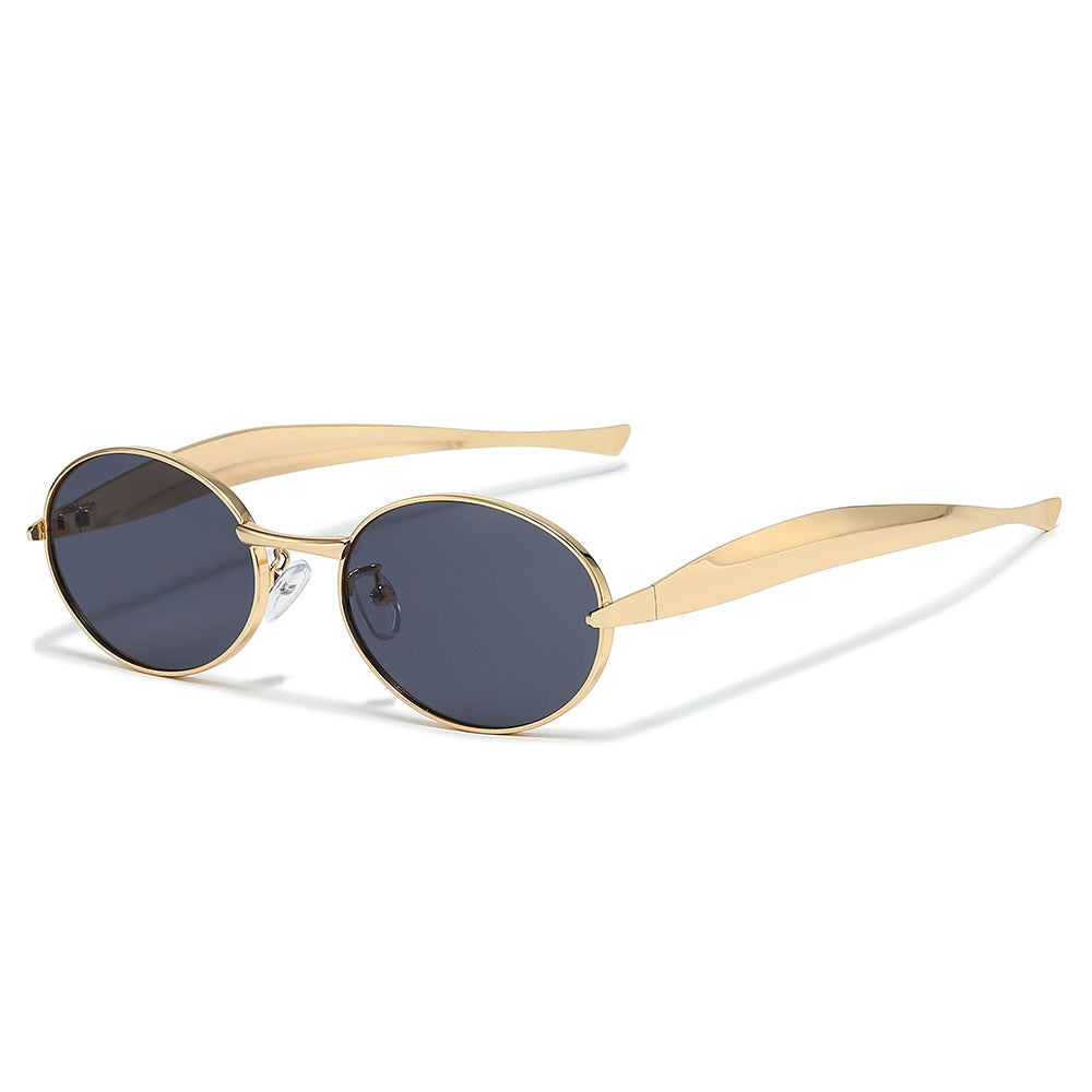 Futuristic Oval Frame Sunglasses Bowlift