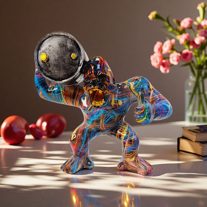 Sporty decorative figure of a weightlifter Bowlift