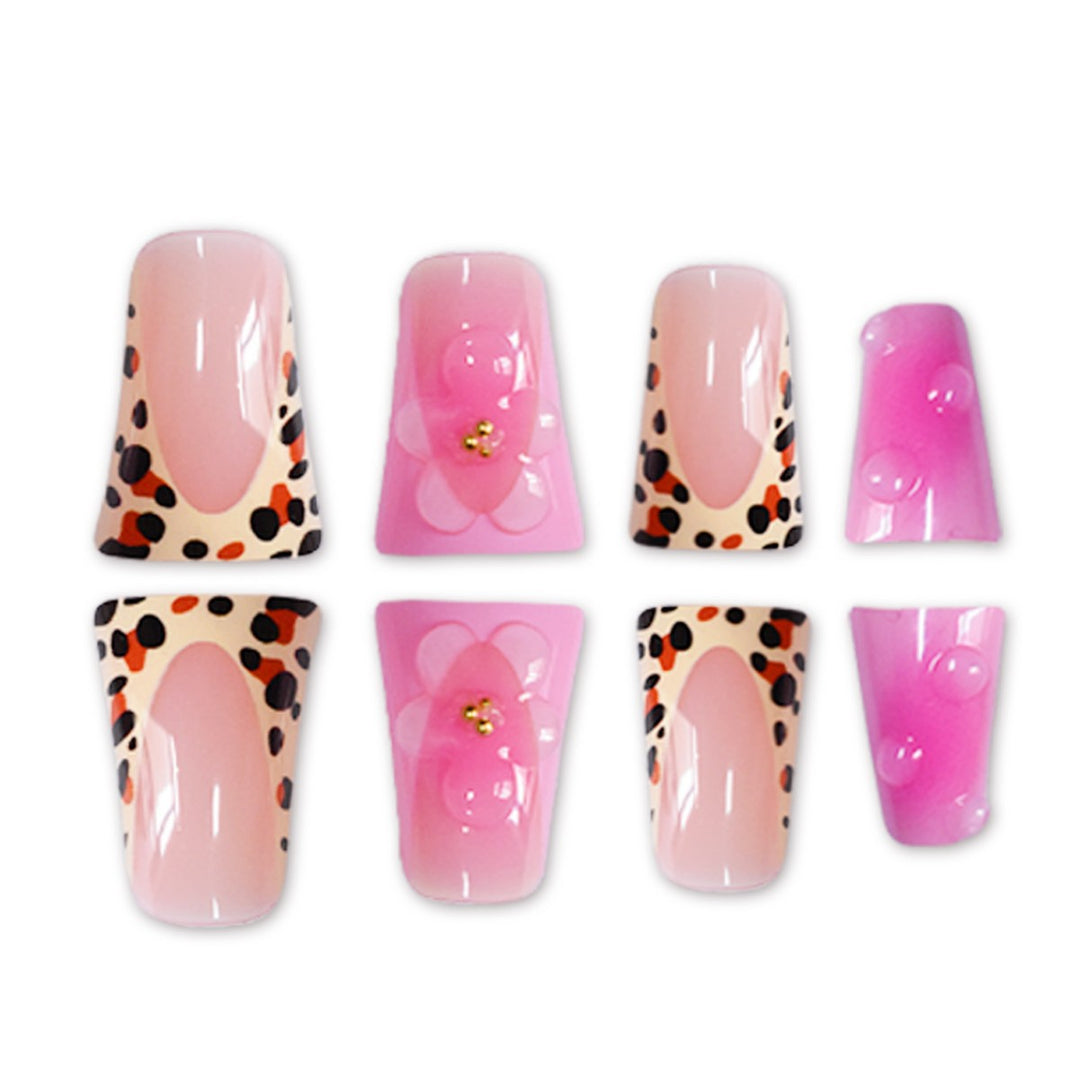 Floral and Animal Print Press-On Nail Extensions Bowlift