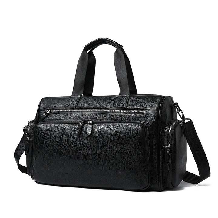 Premium Leather Weekend Duffle Bag Bowlift