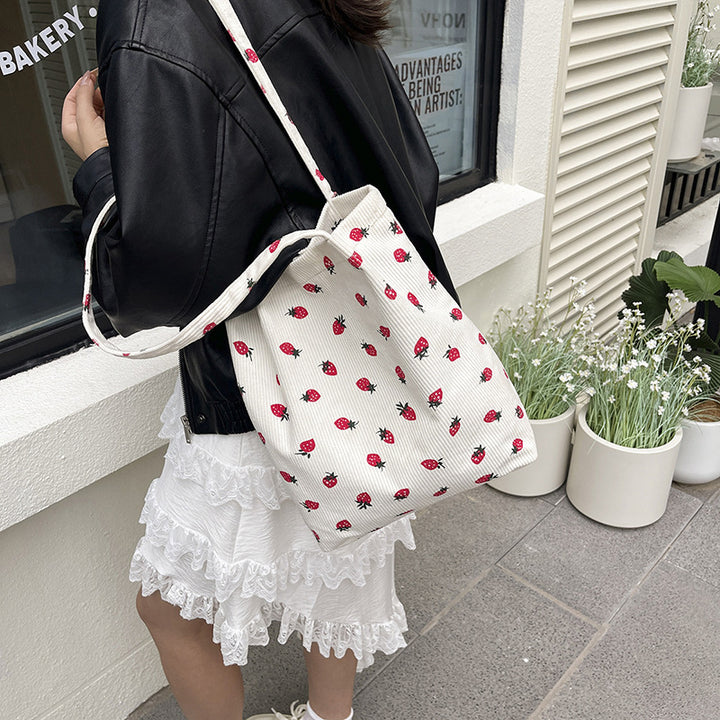 WoPlayful Cherry Print Tote Bag Bowlift
