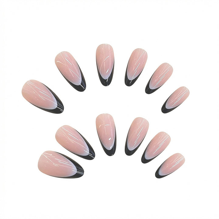 Elegant Leaf-Patterned Press-On Nails Bowlift