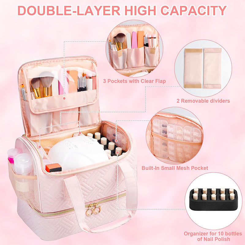 Cosmetic Organizer Bag with Removable Compartments Bowlift