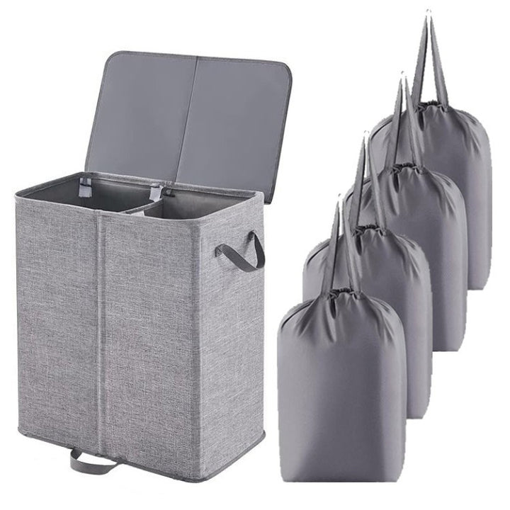 Laundry container with separating compartments Bowlift