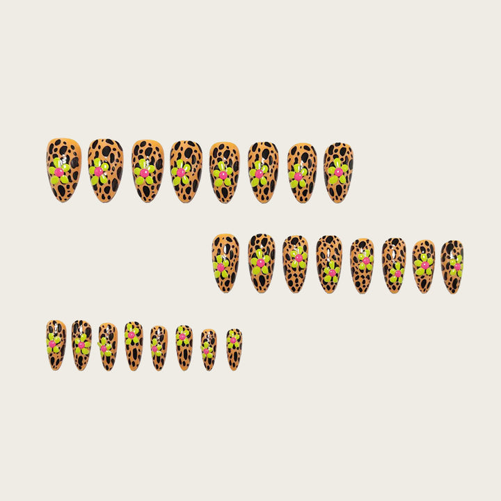 Artificial Nail Decoration In Unique Leopard Pattern Bowlift