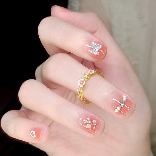 Creative Nail Art Set with Floral Decorations Bowlift
