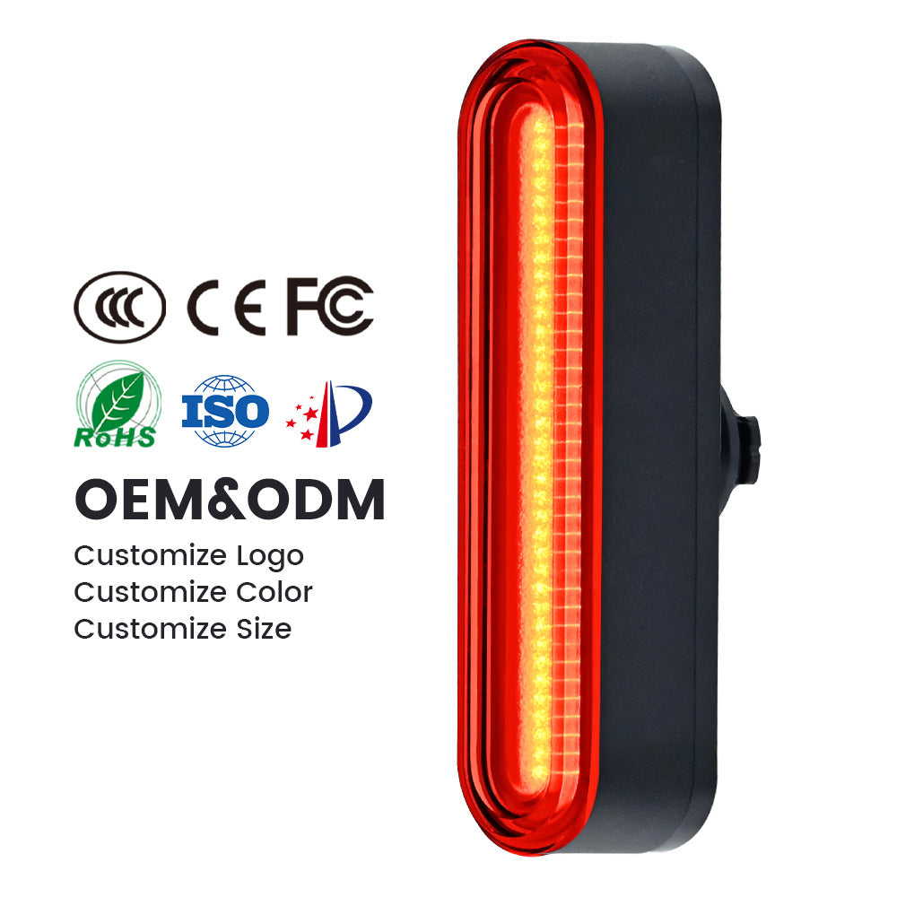 Rear Rechargeable Bicycle LED Tail Safety Light with Seatpost Mount and Brake Sensor Bowlift