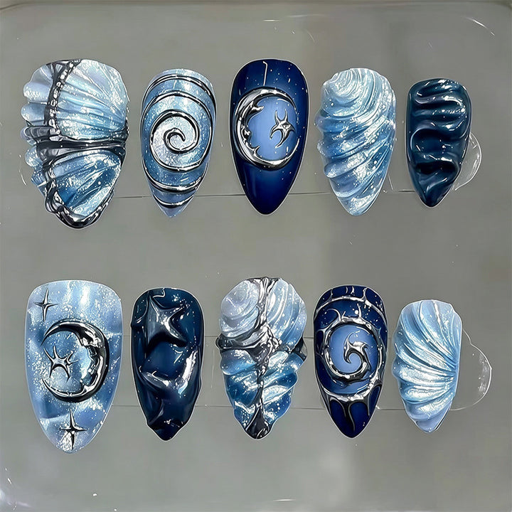 Luxury Nail Art Set with Galactic Designs Bowlift