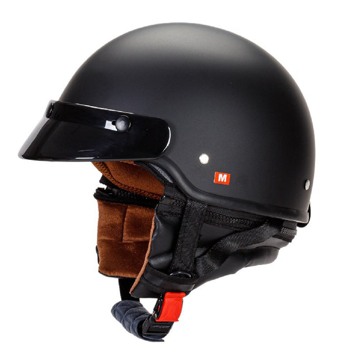 Lightweight Open-Face Motorcycle Helmet with Padded Interior Bowlift