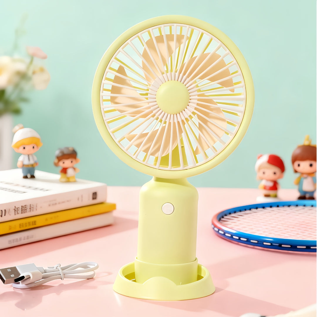 Women's portable USB table fan with powerful battery technology and flexible design Bowlift